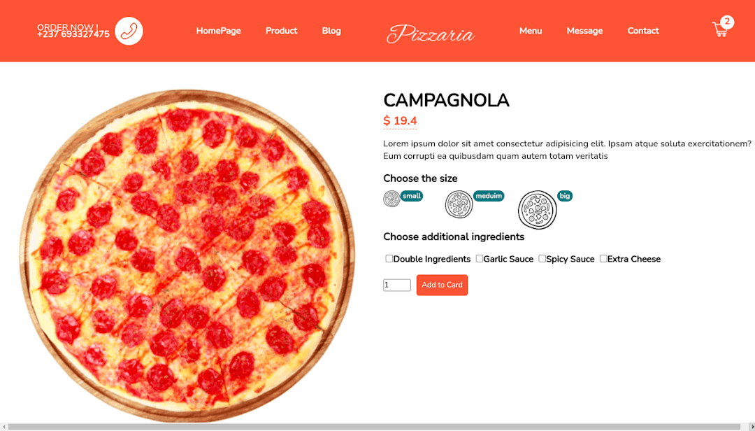 Pizza Selling App
